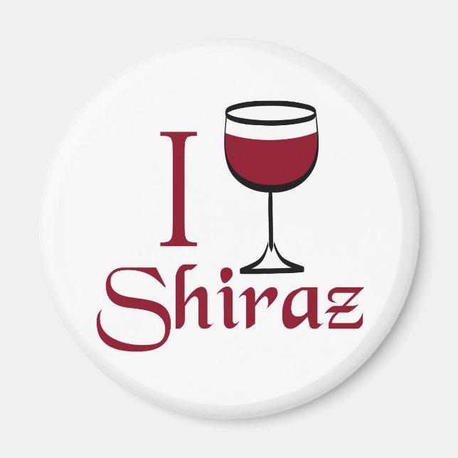 Shiraz Wine Lover Geschenke Magnet (Vorne)