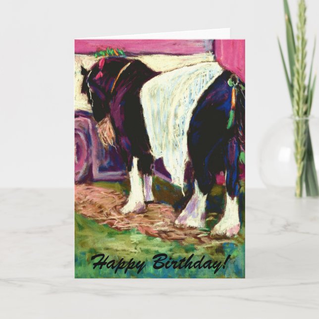 Shire Horse Birthday Card Karte (Vorderseite)