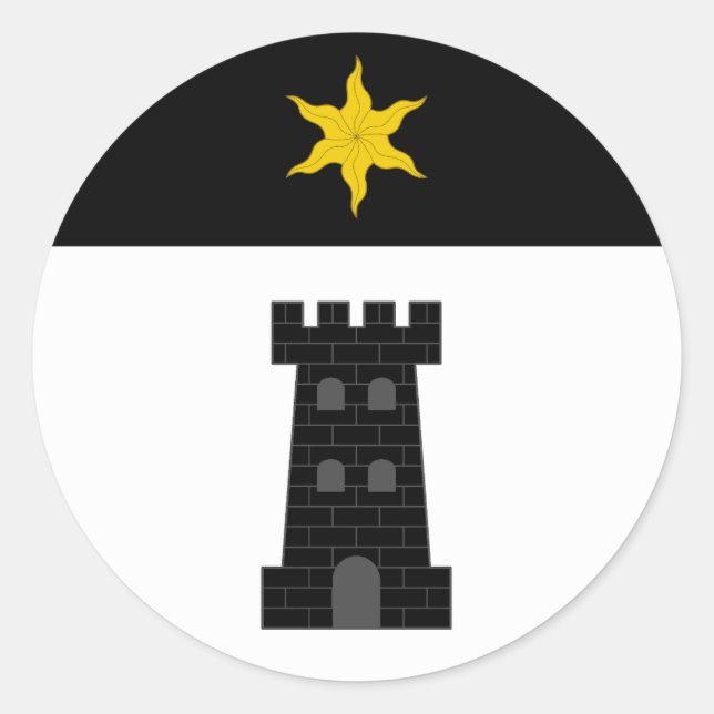 Shire of Bordergate Populace Abzeichen Runder Aufkleber (Vorderseite)