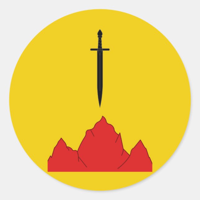 Shire of Isenfir populace Abzeichen Runder Aufkleber (Vorderseite)