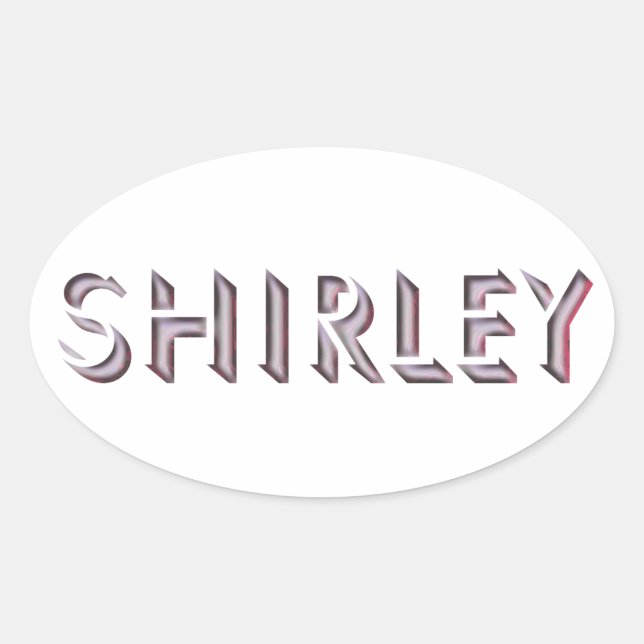Shirley-Aufkleber Ovaler Aufkleber (Vorderseite)