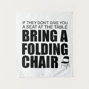 Shirley Chisholm Folding Chair Tapestry   weiß Wandteppich