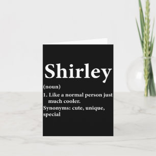 Shirley Name Definition Lustig D  Karte