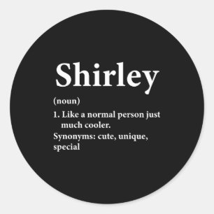 Shirley Name Definition Lustig D  Runder Aufkleber