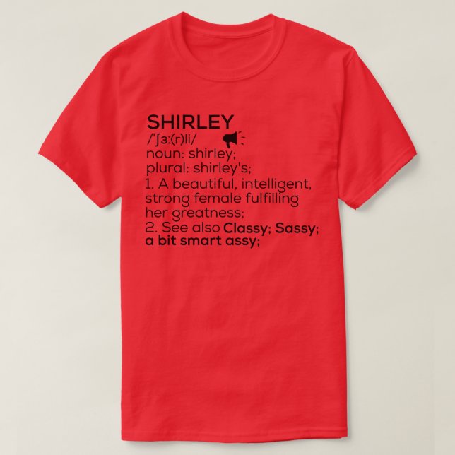 Shirley Name Definition Shirley Name T-Shirt (Design vorne)