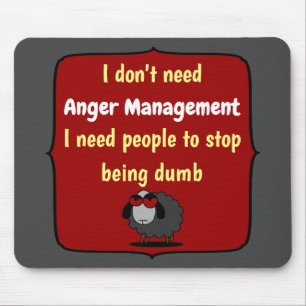 Shirley Sheep Funny Sarcasm Anger Management Dumb Mousepad
