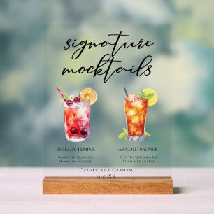 Shirley Temple Arnold Palmer Coole Mocktails Acrylschild