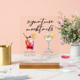 Shirley Temple Lemon Drop Signature Mocktails Acrylschild