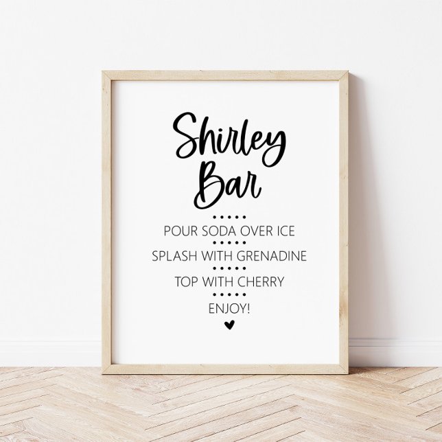 Shirley Temple Mocktail Bar Sign Poster (Von Creator hochgeladen)