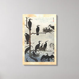 Shiro Kasamatsu Ansammlung Cormorants ukiyo-e Leinwanddruck