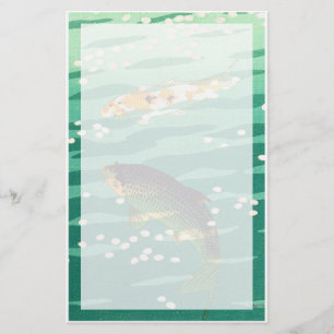 Shiro Kasamatsu Karp Koi Fischteich japanische Kun Briefpapier