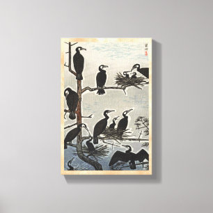 Shiro Kasamatsu Sammelplatz der Kormorane ukiyo-e Leinwanddruck