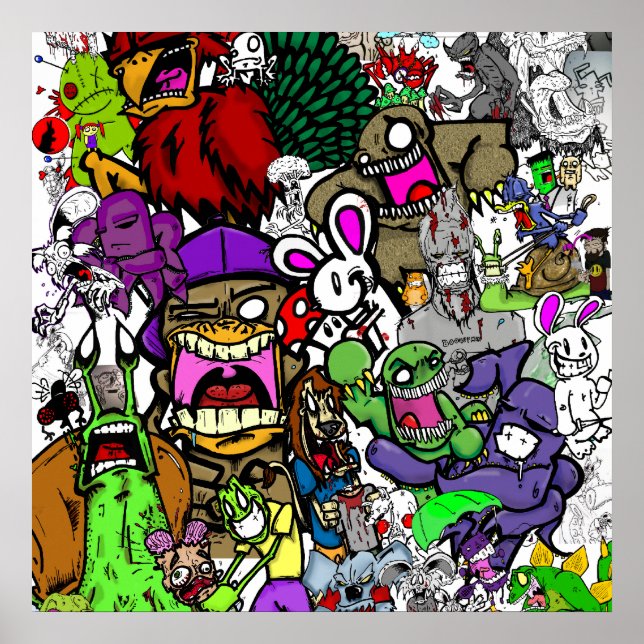 Shiroi Usagi Leinwand Poster (Vorne)