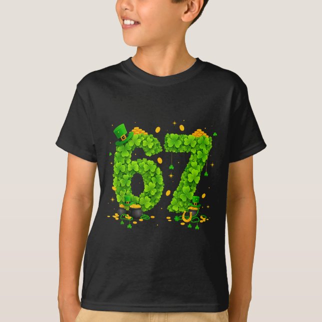Shirt 67 Meme Shamrocks Sechs Sieben (Vorderseite)