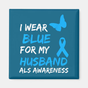 Shirt ALS Bewusstsein Blau Ehemann Magnet