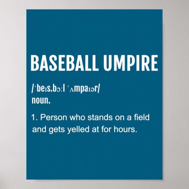 Shirt Baseball Schiedsrichter Definition 2 Poster (Vorne)