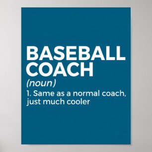 Shirt Baseball Trainer Definition Poster