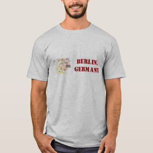 Shirt Berlins, Deutschland mit retro Karte