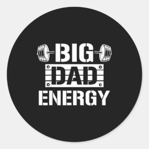 Shirt Big Dad Energy Lustiger Vatertag Gym-Shirt G Runder Aufkleber