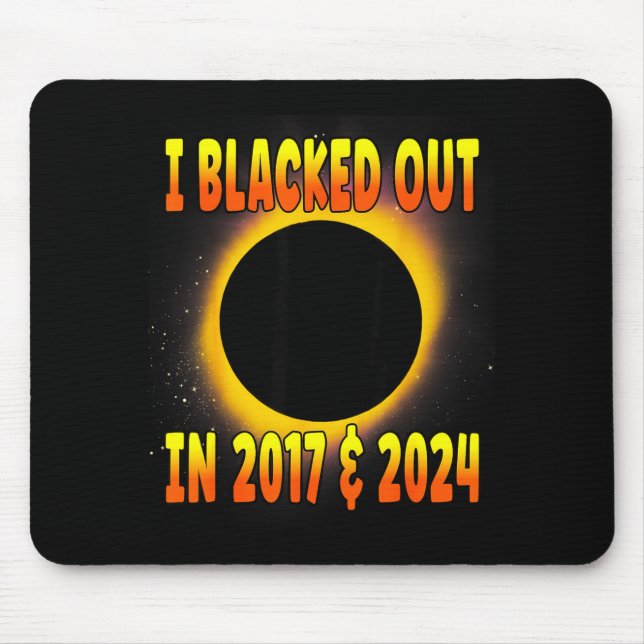 Shirt Blacked Out 2017 Total Solar Mousepad (Vorne)