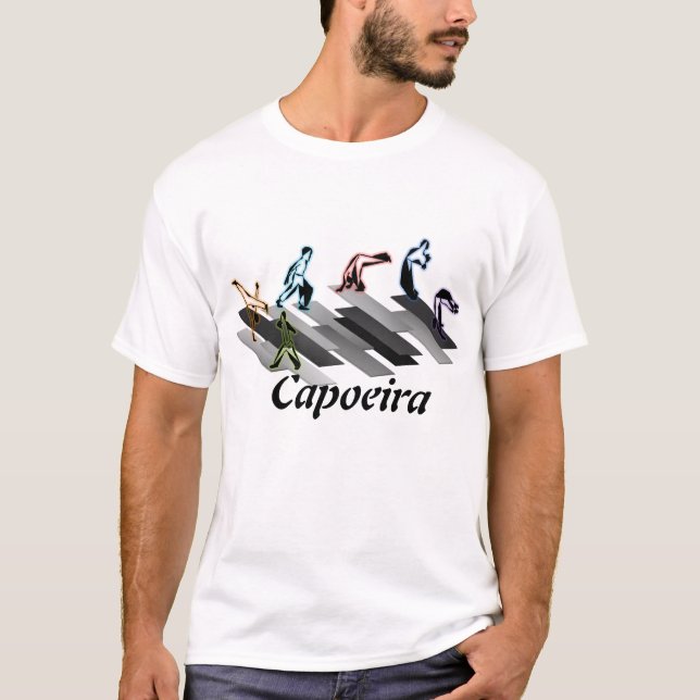 Shirt capoeira graue Kriegskunstkämpfer (Vorderseite)