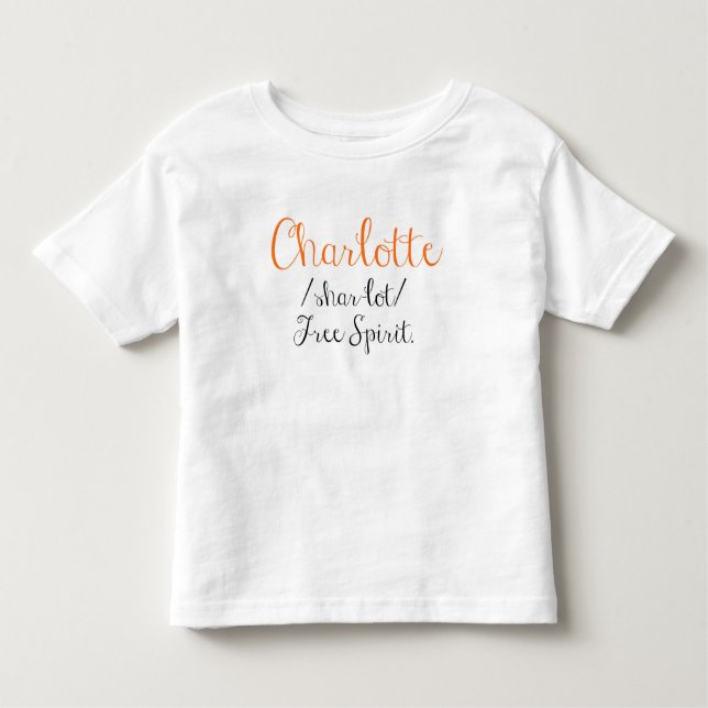 Shirt Charlotte Name (Vorderseite)