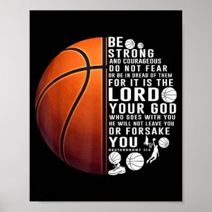 Shirt Christlich Basketball Deuteronomium 31 6 Poster