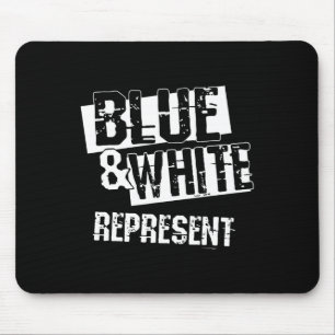 Shirt der Blue and White Game Day Group für High S Mousepad