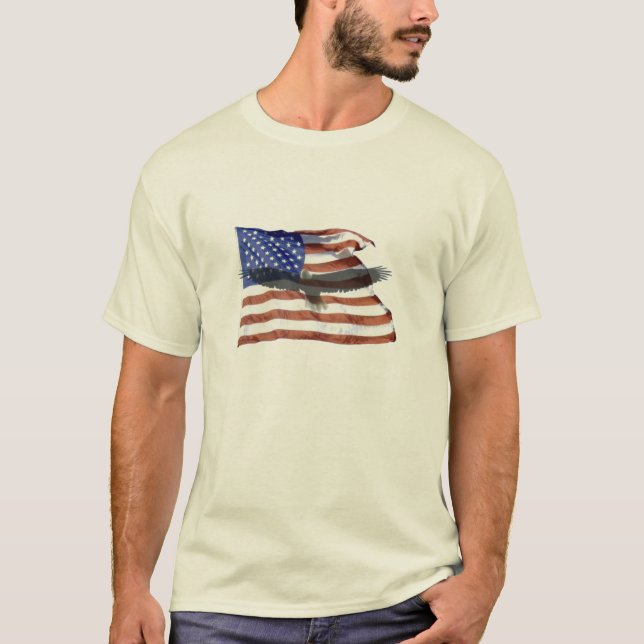 Shirt der Flagge und des kahlen Adlers (Vorderseite)