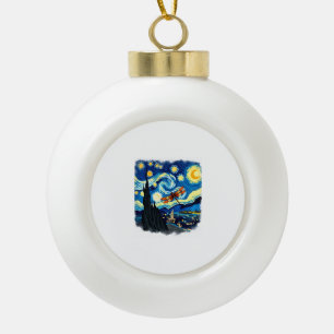 Shirt der künstlerischen Libelle Starry Night Drag Keramik Kugel-Ornament