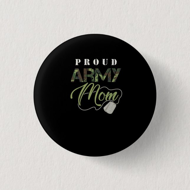 Shirt der Mama der Proud-Armee | Niedlicher militä Button (Vorderseite)