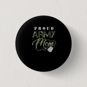 Shirt der Mama der Proud-Armee   Niedlicher militä Button