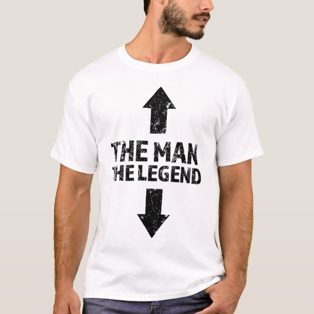 Shirt der Mann das der Legende lustigen Männer (Vorderseite)