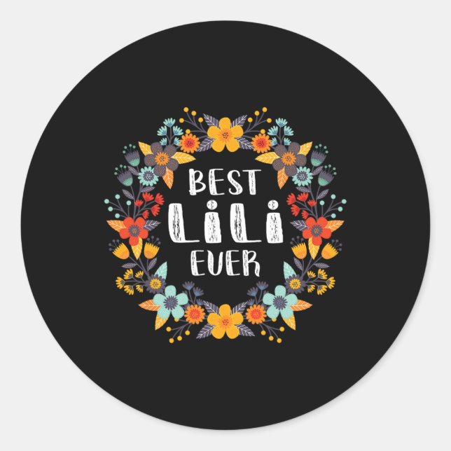 Shirt der Mütter - Beste Lili je Runder Aufkleber (Vorderseite)