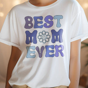 Shirt der Mutter, Lila und blau Beste Mama je