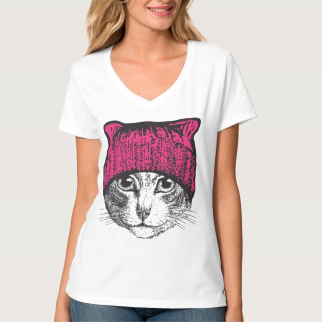 Shirt der V-Hals der Pussyhat (Vorderseite)