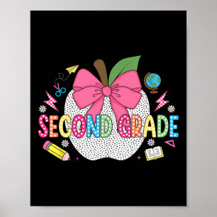 Shirt der zweiten Klasse Kinder vom ersten Tag an Poster