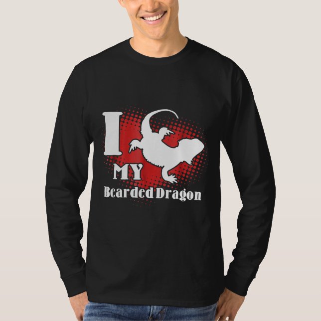 Shirt des bärtigen Drachen I Liebe meines bärtigen (Vorderseite)