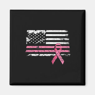 Shirt des Brustkrebses Amerikanische Flagge Brustk Magnet