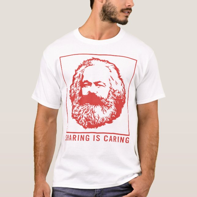 Shirt des Kommunismus: Teilen ist Gekümmert Karl M (Vorderseite)