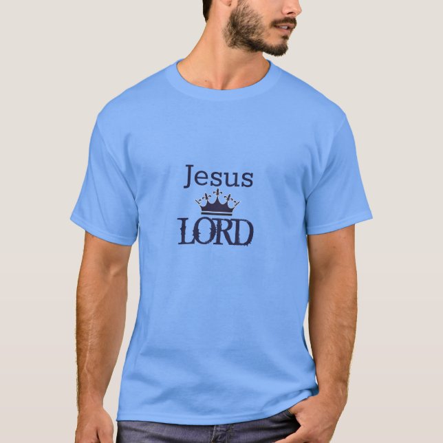 Shirt des Mannes - Jesus-Herr König (Vorderseite)