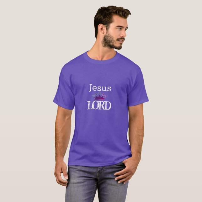 Shirt des Mannes - Jesus-Herr König (Vorne ganz)