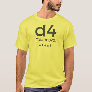 Shirt des Schach-D4: Reihe 1