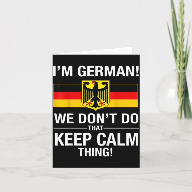 Shirt Deutsch Don' Keep Calm Karte (Vorderseite)