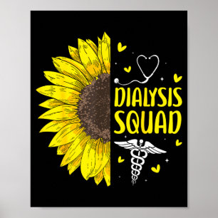 Shirt Dialyse-Team Sonnenblume Nephrologie Kranken Poster