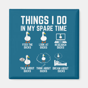 Shirt Dinge Freizeit Enten Liebhaber Magnet