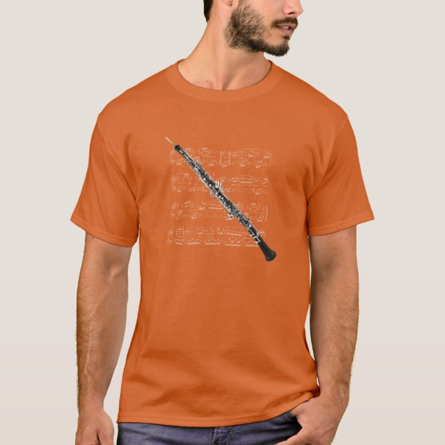 Shirt (dunkel) - Oboe - Wählen Sie Ihre Farbe (Vorderseite)