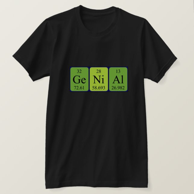 Shirt eines periodischen Tabellenworts (Design vorne)