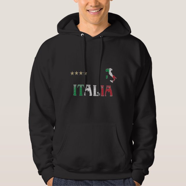 Shirt-Fahne für den Fußball in Italien Hoodie (Vorderseite)