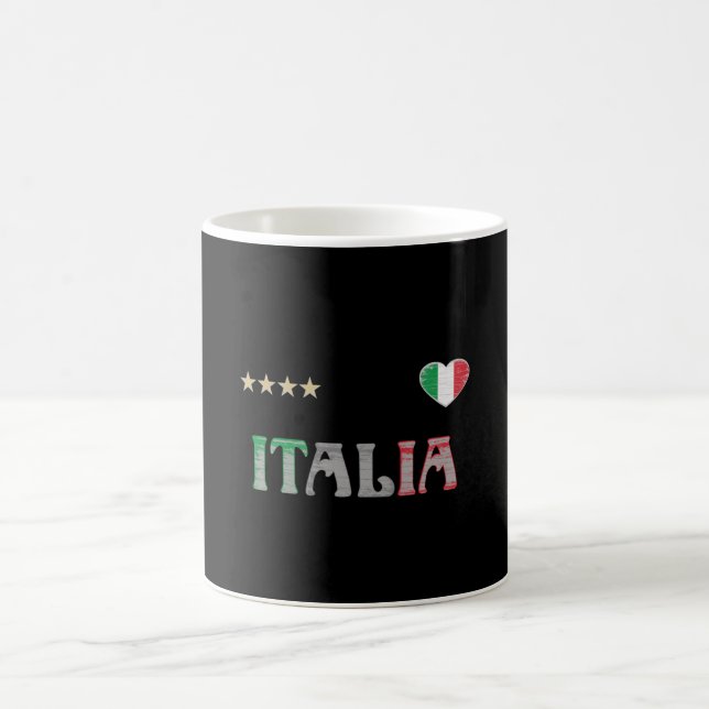 Shirt-Fahne für den Fußball in Italien Kaffeetasse (Mittel)